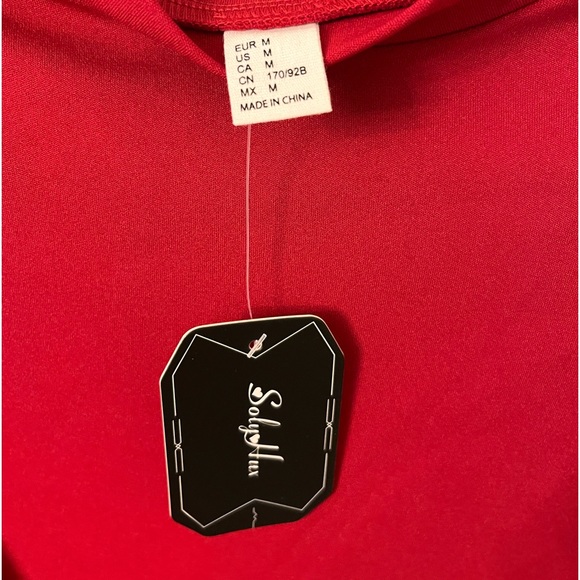 Soly Hux red bodysuit. Arms with ruffles. Really cute with jeans or skirt/pants. - Picture 3 of 3